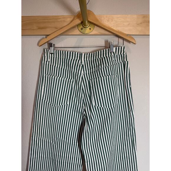 Women's By Together Dark Green Striped Wide Leg Pant Size Large NEW - Picture 9 of 11